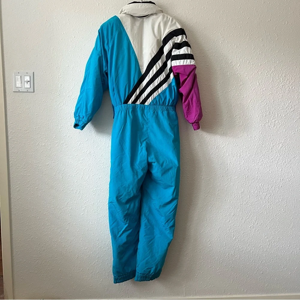 OSSI Vintage 1980s/1990s Skiwear Snowsuit/Jumpsuit Women Size 8 - Picture 3 of 9